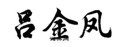 胡问遂吕金凤行书个性签名怎么写