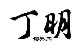 胡问遂丁明行书个性签名怎么写