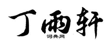 胡问遂丁雨轩行书个性签名怎么写