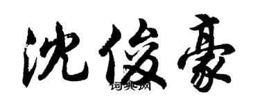 胡问遂沈俊豪行书个性签名怎么写