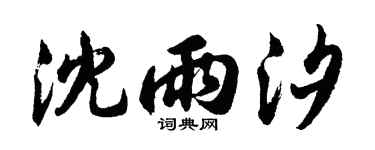 胡问遂沈雨汐行书个性签名怎么写