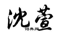 胡问遂沈萱行书个性签名怎么写
