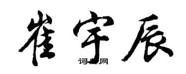胡问遂崔宇辰行书个性签名怎么写