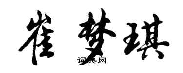 胡问遂崔梦琪行书个性签名怎么写