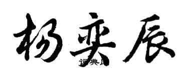 胡问遂杨奕辰行书个性签名怎么写