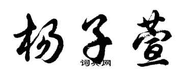 胡问遂杨子萱行书个性签名怎么写