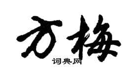 胡问遂方梅行书个性签名怎么写