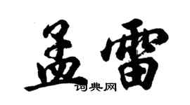 胡问遂孟雷行书个性签名怎么写