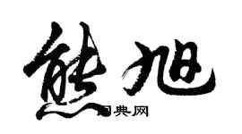 胡问遂熊旭行书个性签名怎么写