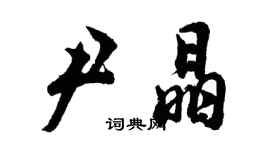 胡问遂尹晶行书个性签名怎么写