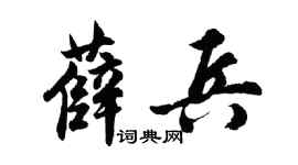 胡问遂薛兵行书个性签名怎么写