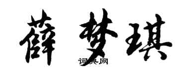 胡问遂薛梦琪行书个性签名怎么写
