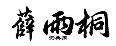 胡问遂薛雨桐行书个性签名怎么写