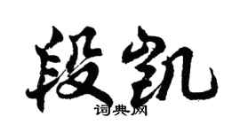 胡问遂段凯行书个性签名怎么写