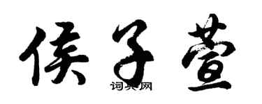 胡问遂侯子萱行书个性签名怎么写