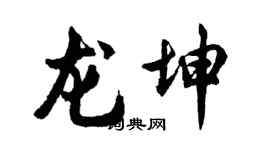 胡问遂龙坤行书个性签名怎么写
