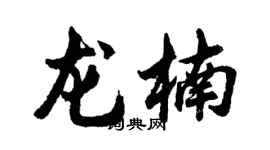 胡问遂龙楠行书个性签名怎么写