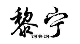 胡问遂黎宁行书个性签名怎么写