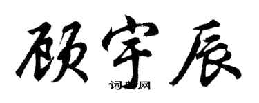 胡问遂顾宇辰行书个性签名怎么写