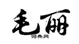胡问遂毛丽行书个性签名怎么写