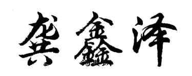 胡问遂龚鑫泽行书个性签名怎么写