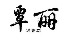 胡问遂覃丽行书个性签名怎么写