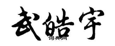 胡问遂武皓宇行书个性签名怎么写