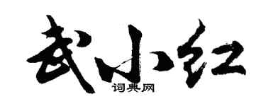 胡问遂武小红行书个性签名怎么写
