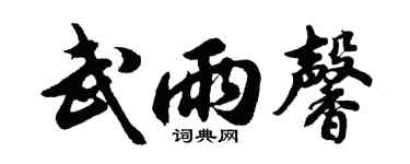 胡问遂武雨馨行书个性签名怎么写