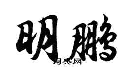 胡问遂明鹏行书个性签名怎么写