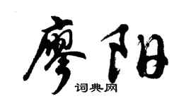 胡问遂廖阳行书个性签名怎么写