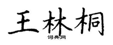丁谦王林桐楷书个性签名怎么写