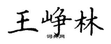 丁谦王峥林楷书个性签名怎么写