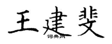 丁谦王建斐楷书个性签名怎么写