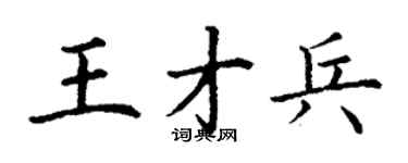 丁谦王才兵楷书个性签名怎么写