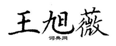 丁谦王旭薇楷书个性签名怎么写