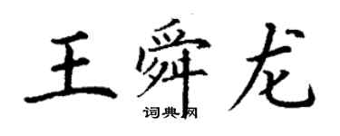丁谦王舜龙楷书个性签名怎么写