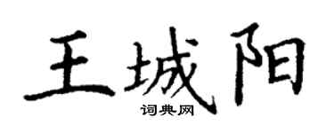 丁谦王城阳楷书个性签名怎么写