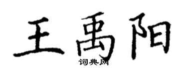 丁谦王禹阳楷书个性签名怎么写