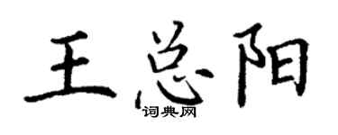 丁谦王总阳楷书个性签名怎么写
