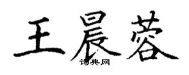 丁谦王晨蓉楷书个性签名怎么写