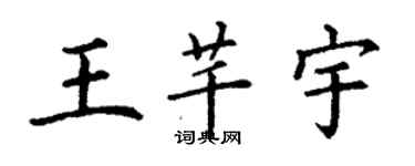 丁谦王芊宇楷书个性签名怎么写