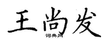 丁谦王尚发楷书个性签名怎么写