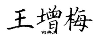 丁谦王增梅楷书个性签名怎么写