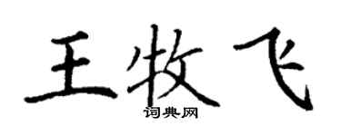 丁谦王牧飞楷书个性签名怎么写