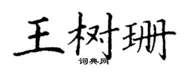丁谦王树珊楷书个性签名怎么写