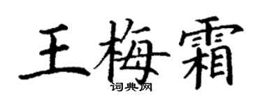 丁谦王梅霜楷书个性签名怎么写