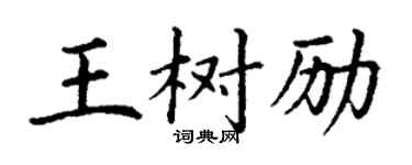 丁谦王树励楷书个性签名怎么写