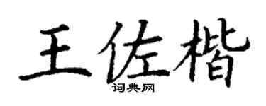 丁谦王佐楷楷书个性签名怎么写