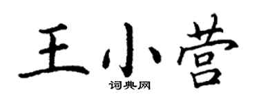 丁谦王小营楷书个性签名怎么写